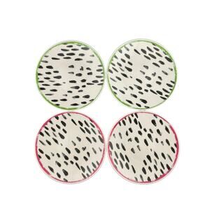 Dansk Melamine Spotted Dessert Plates Set of 4